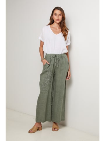 Lin Passion Linnen broek kaki