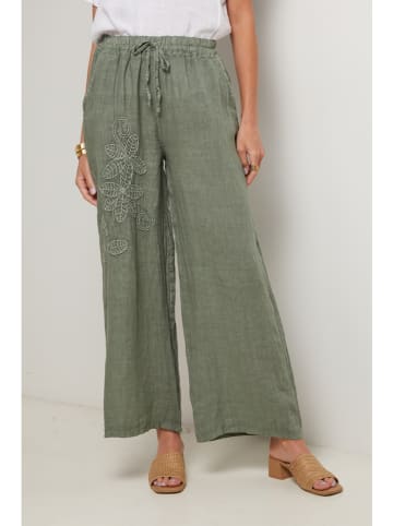 Lin Passion Linnen broek kaki