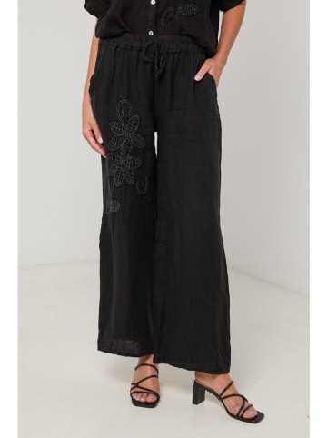 Lin Passion Leinen-Hose in Schwarz
