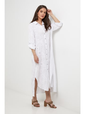 Lin Passion Lniana sukienka w kolorze białym