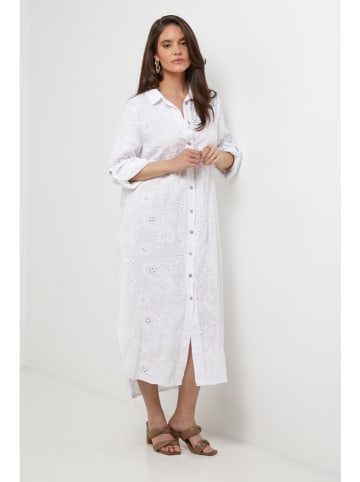 Lin Passion Lniana sukienka w kolorze białym