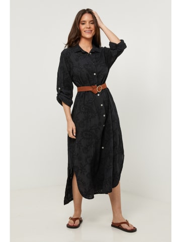 Lin Passion Lniana sukienka w kolorze czarnym