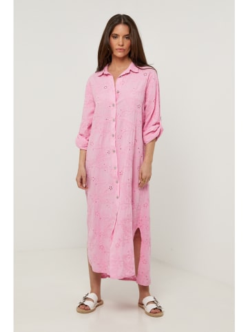 Lin Passion Lniana sukienka w kolorze jasnoróżowym