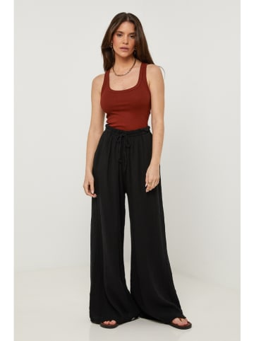 Lin Passion Lniane spodnie w kolorze czarnym