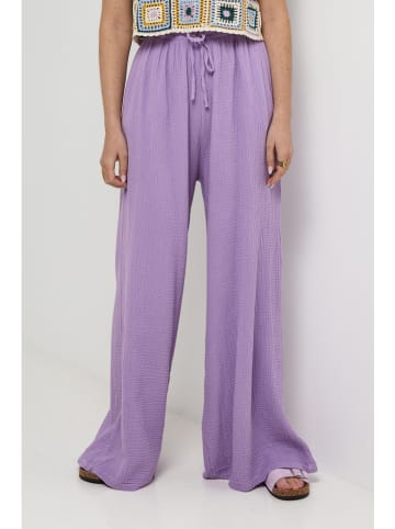 Lin Passion Lniane spodnie w kolorze fioletowym