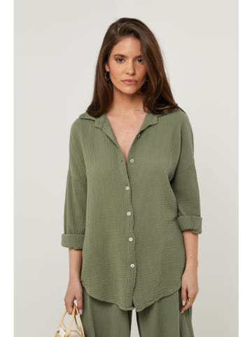 Lin Passion Leinen-Hemd in Khaki