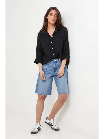 Lin Passion Linnen blouse zwart