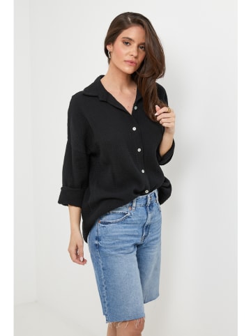 Lin Passion Leinen-Hemd in Schwarz