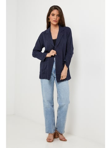 Lin Passion Leinen-Blazer in Dunkelblau