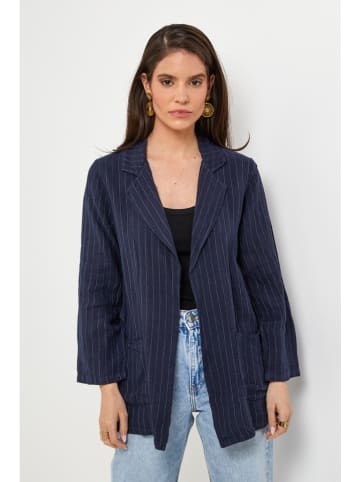 Lin Passion Leinen-Blazer in Dunkelblau