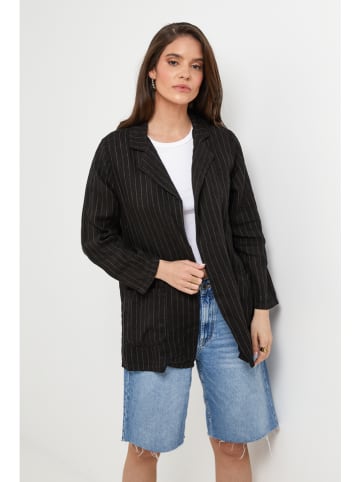 Lin Passion Leinen-Blazer in Schwarz