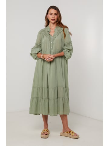 Lin Passion Sukienka w kolorze zielonym