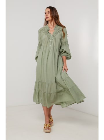 Lin Passion Sukienka w kolorze zielonym