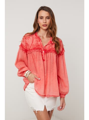Lin Passion Bluse in Koralle