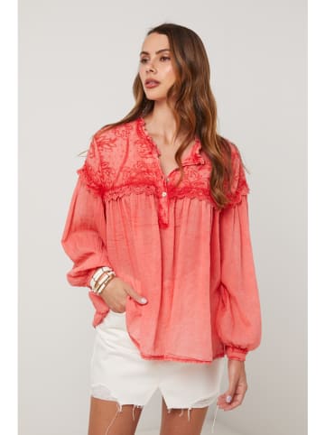 Lin Passion Bluse in Koralle