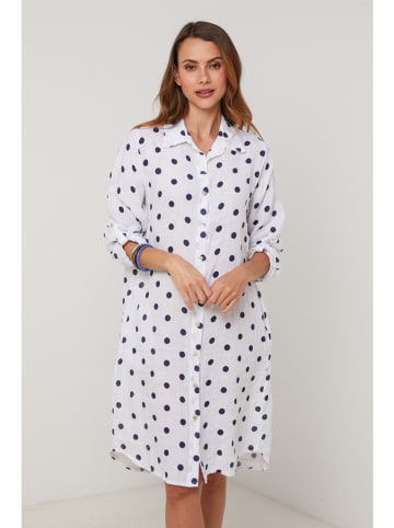 Lin Passion Lniana sukienka w kolorze białym