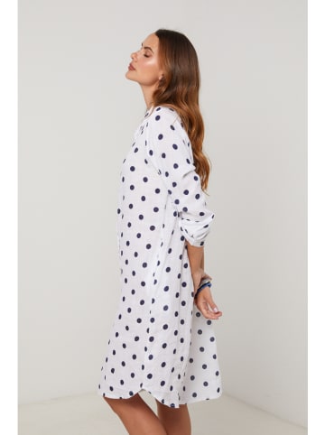 Lin Passion Lniana sukienka w kolorze białym