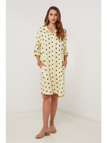 Lin Passion Lniana sukienka w kolorze żółtym