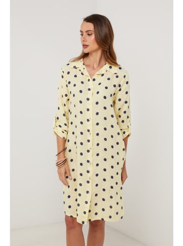 Lin Passion Lniana sukienka w kolorze żółtym