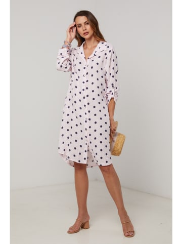 Lin Passion Lniana sukienka w kolorze jasnoróżowym