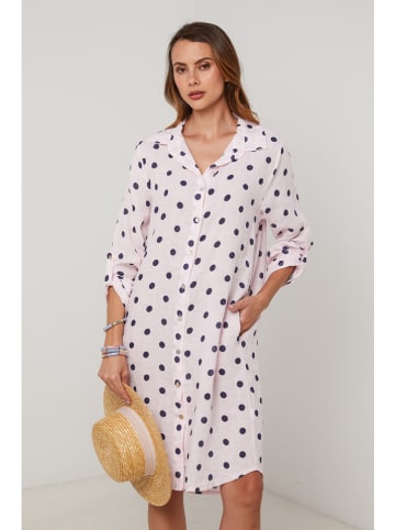 Lin Passion Lniana sukienka w kolorze jasnoróżowym