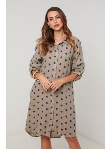 Lin Passion Linnen jurk taupe