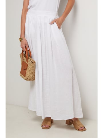 Lin Passion Lniana spódnica w kolorze białym