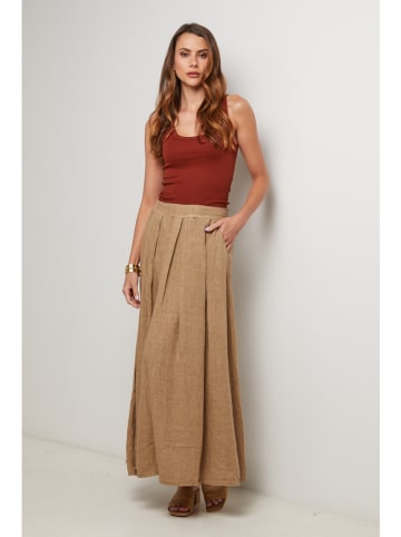Lin Passion Lniana spódnica w kolorze karmelowym