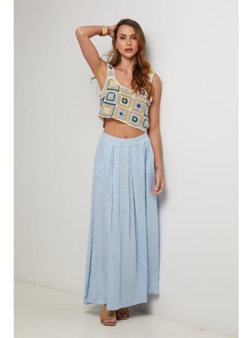 Lin Passion Lniana spódnica w kolorze błękitnym