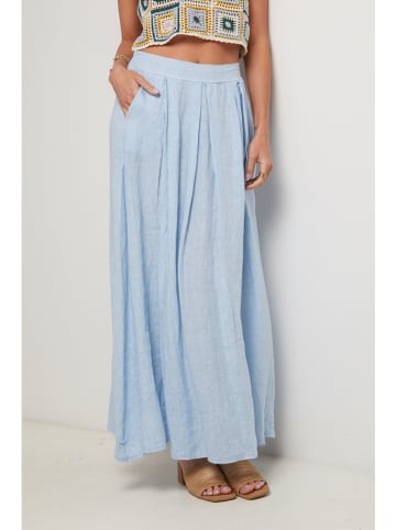 Lin Passion Lniana spódnica w kolorze błękitnym