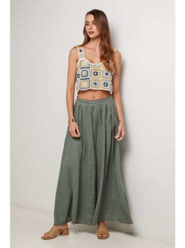 Lin Passion Lniana spódnica w kolorze khaki