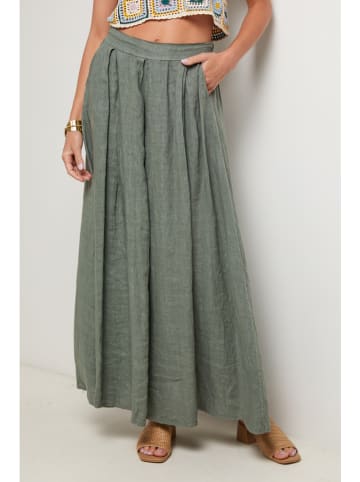 Lin Passion Lniana spódnica w kolorze khaki