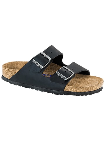 Birkenstock Leren slippers "Arizona" zwart