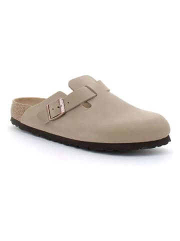 Birkenstock Leren clogs "Boston" lichtbruin