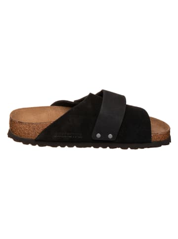 Birkenstock Leren slippers "Kyoto" donkerbruin