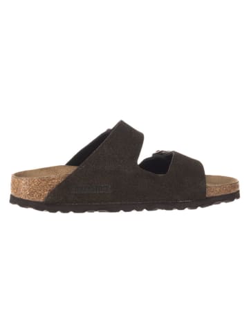 Birkenstock Leren slippers "Arizona" donkerbruin