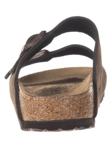 Birkenstock Leren slippers "Arizona" donkerbruin
