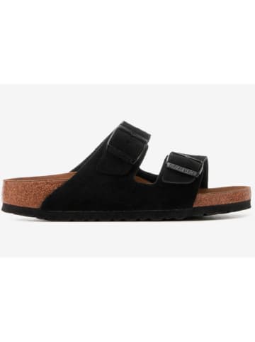 Birkenstock Skórzane klapki "Arizona" w kolorze czarnym