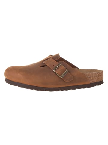 Birkenstock Skórzane chodaki w kolorze jasnobrązowym