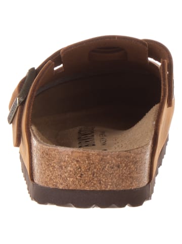 Birkenstock Skórzane chodaki w kolorze jasnobrązowym