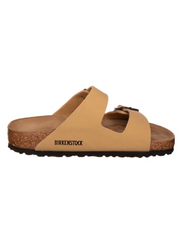 Birkenstock Skórzane klapki "Arizona" w kolorze beżowym
