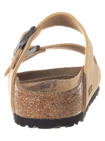 Birkenstock Leder-Pantoletten "Arizona" in Beige