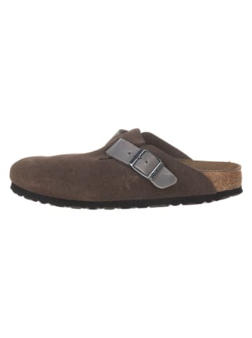 Birkenstock Leder-Clogs "Boston" in Anthrazit
