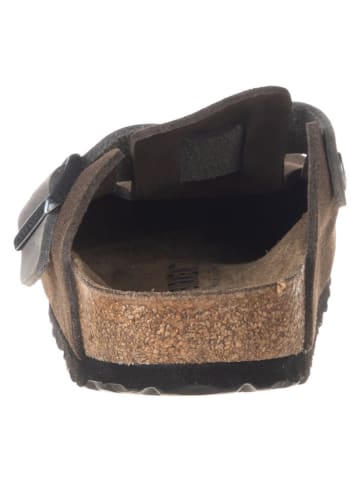 Birkenstock Leder-Clogs "Boston" in Anthrazit