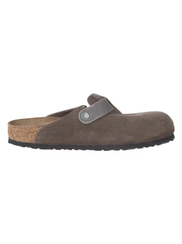 Birkenstock Skórzane chodaki "Boston" w kolorze brązowym