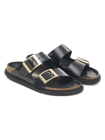 Birkenstock Skórzane klapki "Arizona" w kolorze czarnym