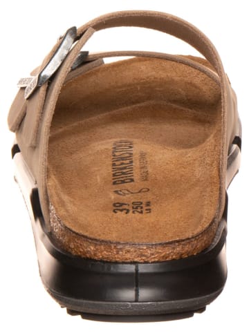 Birkenstock Leder-Pantoletten "Arizona" in Beige