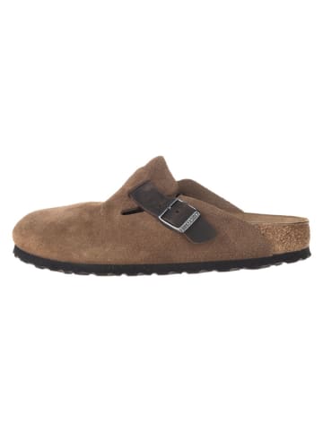 Birkenstock Leder-Clogs "Boston" in Braun