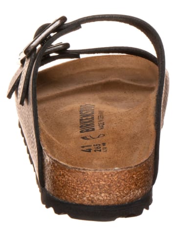 Birkenstock Leder-Pantoletten "Arizona" in Schwarz