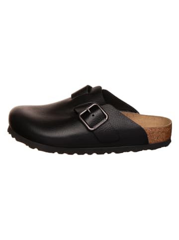 Birkenstock Skórzane chodaki "Boston" w kolorze czarnym